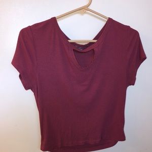 Red crop top